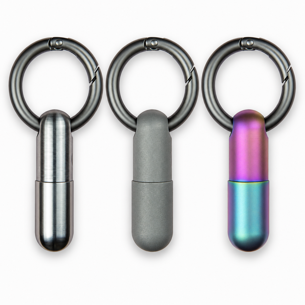 Microblade Pill XL Trio: stainless steel, titanium and multicolor